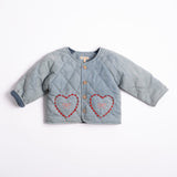 Quilted Jacket in Denim Darling