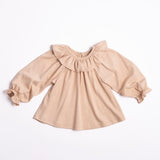 Ruffle Top in Dusty Pink