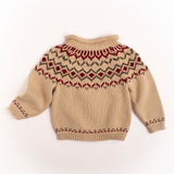Intarsia Sweater in Ecru