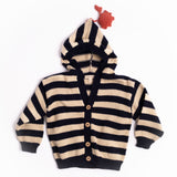 Little Mariner Hoodie in Navy Stripe