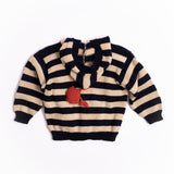 Little Mariner Hoodie in Navy Stripe