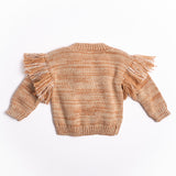 Fringed Cardigan in Prairie Sand