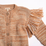 Fringed Cardigan in Prairie Sand