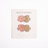 Crochet Clip Set in Meadow Bloom