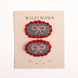 Crochet Clip Set in Denim Darling