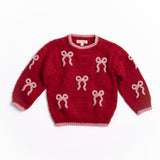Bow Sweater in Crimson