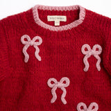 Bow Sweater in Crimson