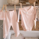 Pima Embroidered Bundle Set in Pink Lamb