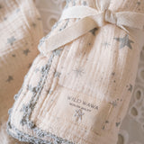 Crochet Trim Swaddle in Stars