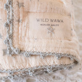 Crochet Trim Swaddle in Stars