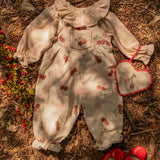 Overall Romper in Cherry Bloom