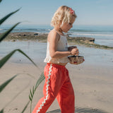 Wide-Leg Pant Set in Tres Cherry