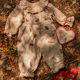 Overall Romper in Cherry Bloom