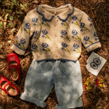 Ines Cardigan in Midnight Bloom