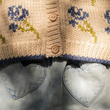 Ines Cardigan in Midnight Bloom
