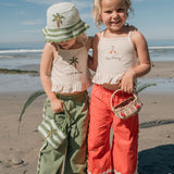 Wide-Leg Pant Set in Tres Cherry