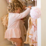 Tie-dye Onesie in Baby Pink