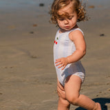 Cherry Swimsuit in Blue Striple