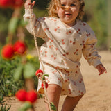 Sweatshirt Set in Cherry Crush