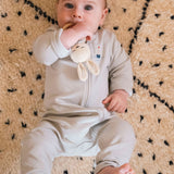 Pima Embroidered Footless Sleeper in Blue Boat