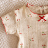 Pointelle Bloomer Set in Cherries