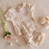 Pointelle Bloomer Set in Parfait Pink