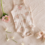 Pointelle Strap Onesie in Parfait Pink