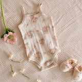 Pointelle Strap Onesie in Parfait Pink