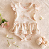 Pointelle Skirt Onesie in Parfait Pink