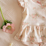 Pointelle Skirt Onesie in Parfait Pink