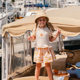 S/S Ruffle Skirt Set in Dolce Vita