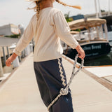 Wide-leg Pant in Mar Azul