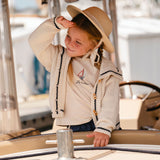 Sail Away Cardigan in Salt/Navy