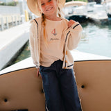 Sail Away Cardigan in Salt/Navy