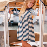 Marina Dress in Navy Stripe