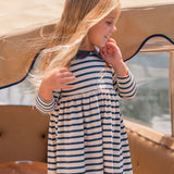Marina Dress in Navy Stripe