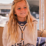 Sail Away Cardigan in Salt/Navy