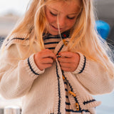 Sail Away Cardigan in Salt/Navy