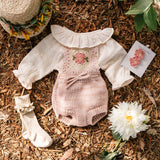 Patchwork Romper - Vintage Blush
