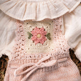 Patchwork Romper - Vintage Blush