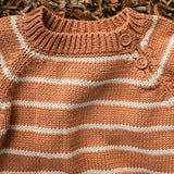 Stripe Crew Neck Sweater - Ginger/Oat Stripe