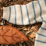 Stripe Crew Neck Sweater - Blue/Oat Stripe