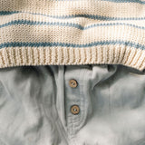Stripe Crew Neck Sweater - Blue/Oat Stripe