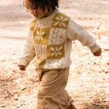 Daisy Patchwork Sweater - Honeycomb