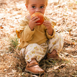 Heart Pocket Pants - Floral Hearts Honey
