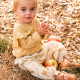 Heart Pocket Pants - Floral Hearts Honey