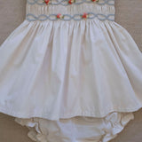 Embroidered Flutter Set in Ivory