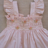 Embroidered Flutter Set in Pink