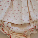 Embroidered Smock Set in Red Dot/Cherry