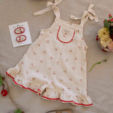 Isola Romper in Cherry